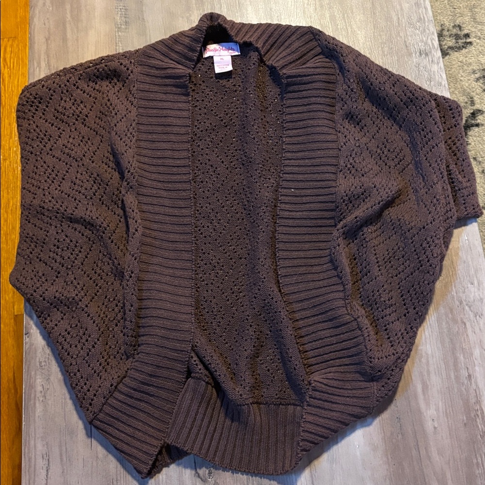 Women's Brown Knit Cardigan